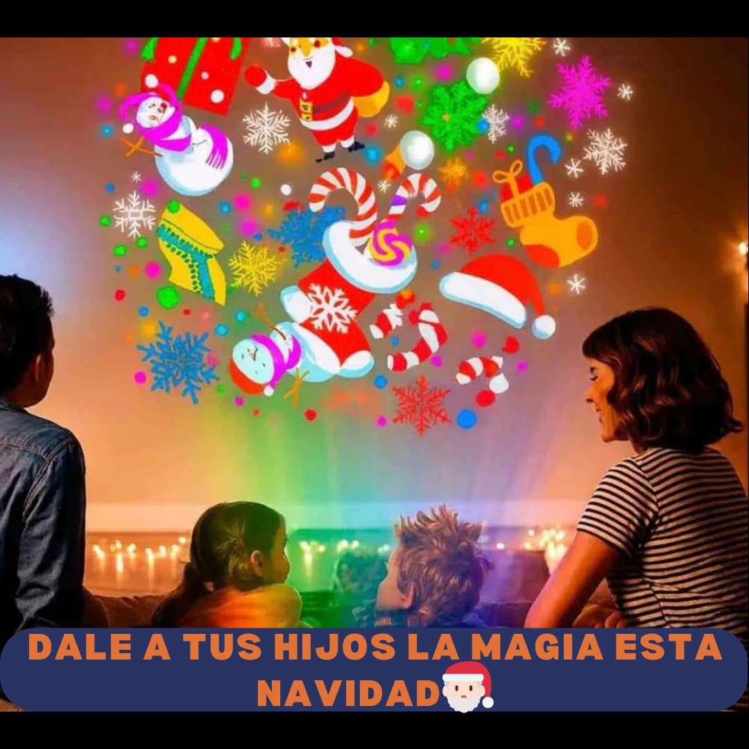 Proyector Navideño LED 🎄+ de 50 figuras que cubrirán tu casa