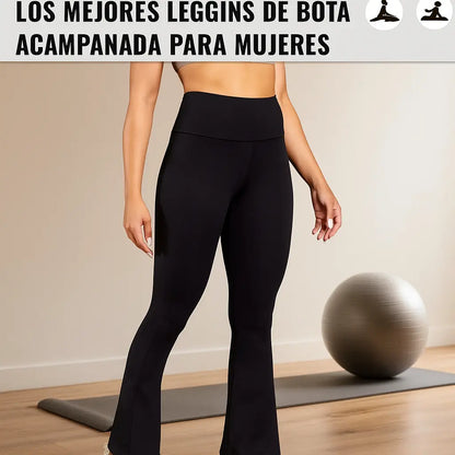 Leggings Bota Campana-Cintura Alta: Estilo que Moldea, Comodidad que Acompaña