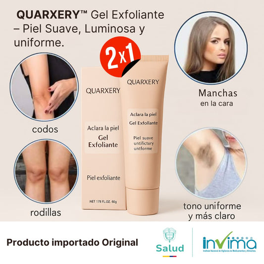 QUARXERY™  Gel Exfoliante – Promo 2 x 1 para una Piel Suave, Luminosa y uniforme.