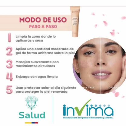 QUARXERY™  Gel Exfoliante – Promo 2 x 1 para una Piel Suave, Luminosa y uniforme.