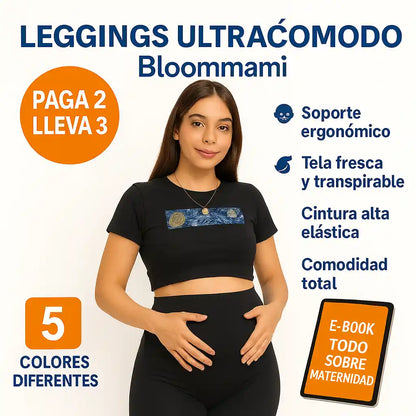 BLOOM-MAMI ®️  leggings Ultracómodos para las futuras mamás