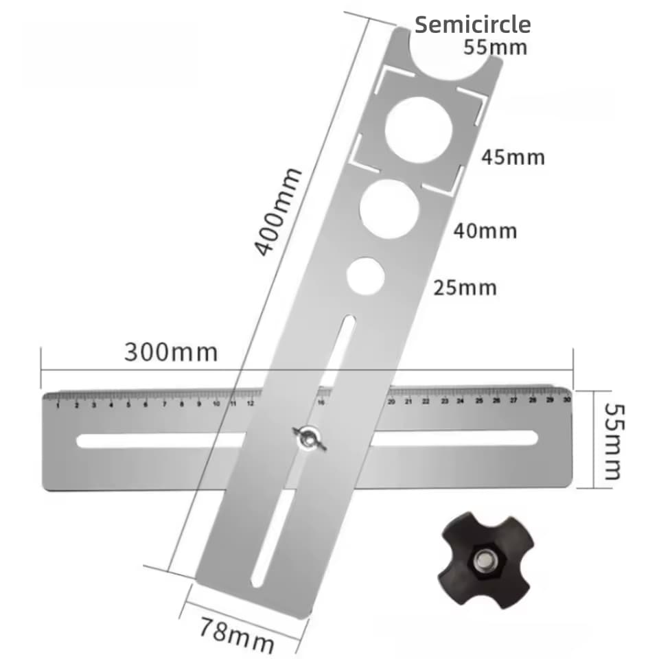 Regla Localizador Agujeros Para Baldosas-Di adiós a los cortes torcidos y al desperdicio de baldosas