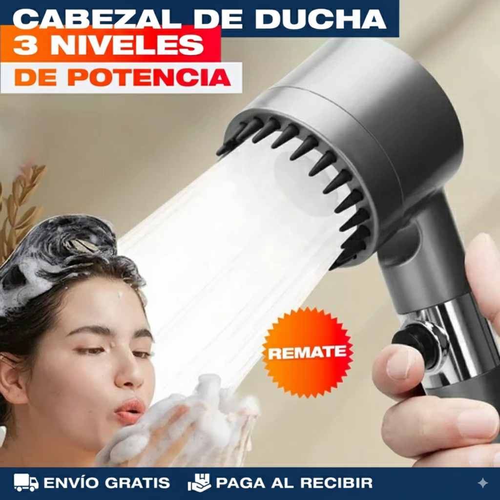 Cabezal Oasis” 3 en 1 || Transforma tu baño en un completo SPA