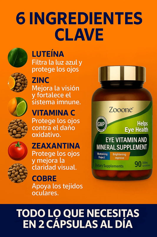 ZOOONE ™️LUTEINA - Revitaliza  tu visión con ingredientes naturales.